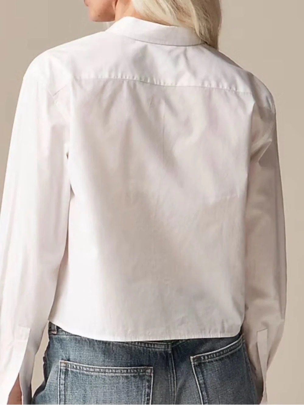 NWT JCrew Cropped Button Up Shirt Size 0 White Regenerative Cotton $118 CD020 - Picture 13 of 14